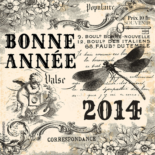 Vector: Vintage bonne année 2014 Vintage bonne année 2014