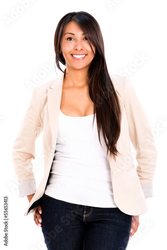 Photo: Casual woman smiling Casual woman smiling
