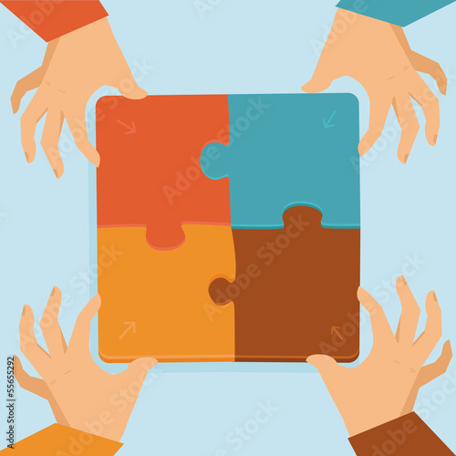 Vector: Vector puzzle concept Vector puzzle concept