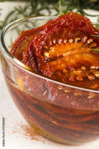 Photo: Sun dried tomatoes with olive oil Sun dried tomatoes with olive oil