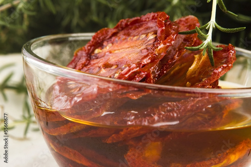 Photo: Sun dried tomatoes with olive oil Sun dried tomatoes with olive oil