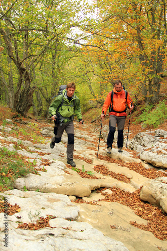 Photo: Autumn hiking in the mountains. Autumn hiking in the mountains.
