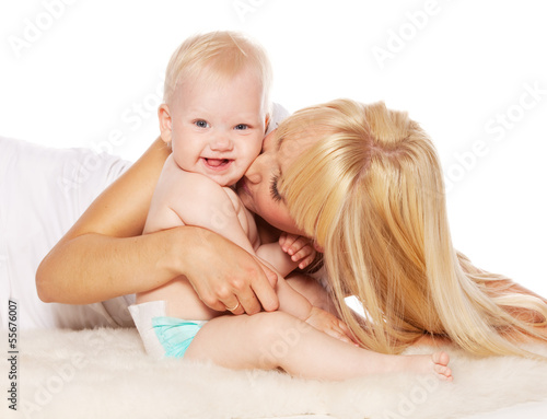 Photo: Happy mother with baby Happy mother with baby
