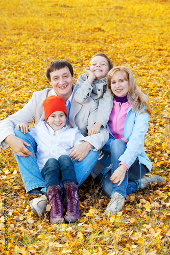 Photo: Family in autumn park Family in autumn park