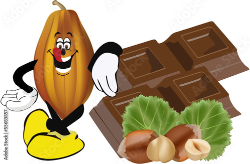 Vector: cioccolato e nocciole cioccolato e nocciole