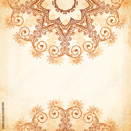 Vector: Ornate vintage circle pattern in mehndi style Ornate vintage circle pattern in mehndi style