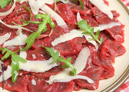 Photo: Beef Carpaccio with Parmesan Shavings Beef Carpaccio with Parmesan Shavings