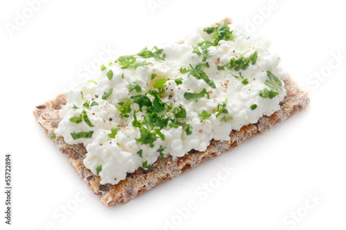 Photo: Knäckebrot mit Hüttenkäse Knäckebrot mit Hüttenkäse