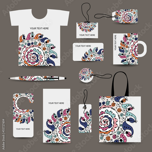 Vector: Corporate business style design: tshirt, labels, mug, bag, cards Corporate business style design: tshirt, labels, mug, bag, cards