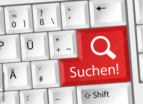 Vector: Suchen - Suchmaschine - Tastatur deutsch Suchen - Suchmaschine - Tastatur deutsch