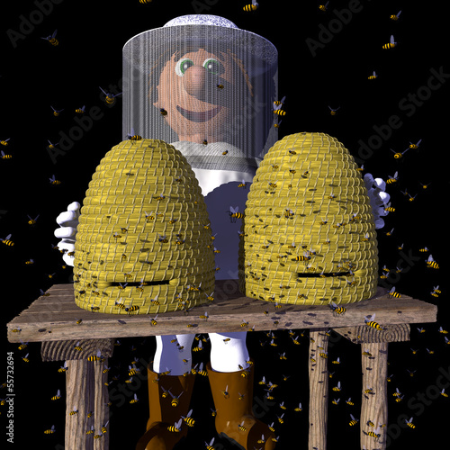Illustration: Honig Hofverkauf aus eigener Imkerei - Hinweisschild Honig Hofverkauf aus eigener Imkerei - Hinweisschild