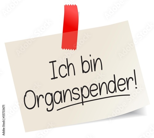 Vector: Ich bin Organspender Ich bin Organspender