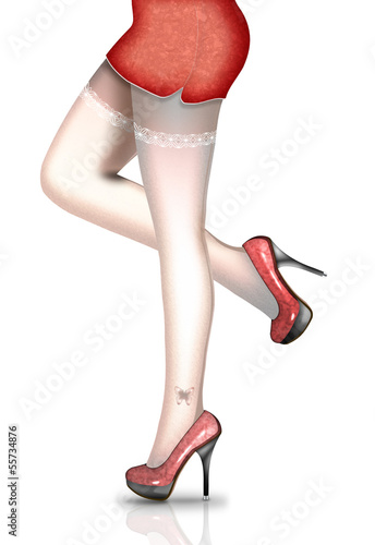 Vector: sexy Frauenbeine mit Heels und Strupfhose sexy Frauenbeine mit Heels und Strupfhose