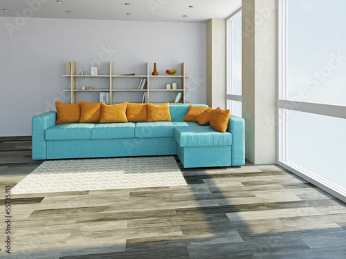 Illustration: Livingroom with sofa Livingroom with sofa