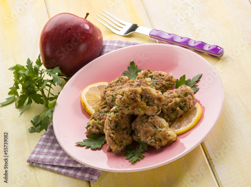Photo: croquettes with meat and apple croquettes with meat and apple