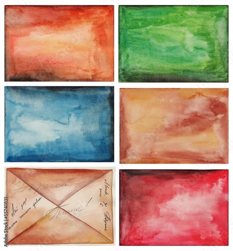 Illustration: Abstract background, watercolors on paper Abstract background, watercolors on paper