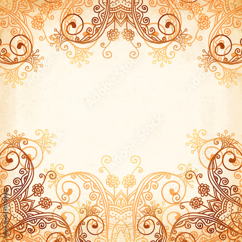 Vector: Ornate vintage circle pattern in mehndi style Ornate vintage circle pattern in mehndi style