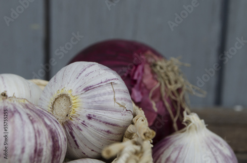 Photo: garlic and onion detail garlic and onion detail