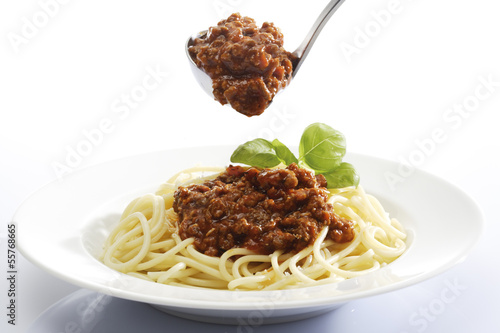 Photo: Spaghetti Bolognese mit parmasankäse Spaghetti Bolognese mit parmasankäse
