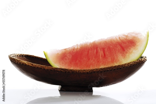 Photo: Geschnitten Wassermelone in der Schüssel, Nahaufnahme Geschnitten Wassermelone in der Schüssel, Nahaufnahme
