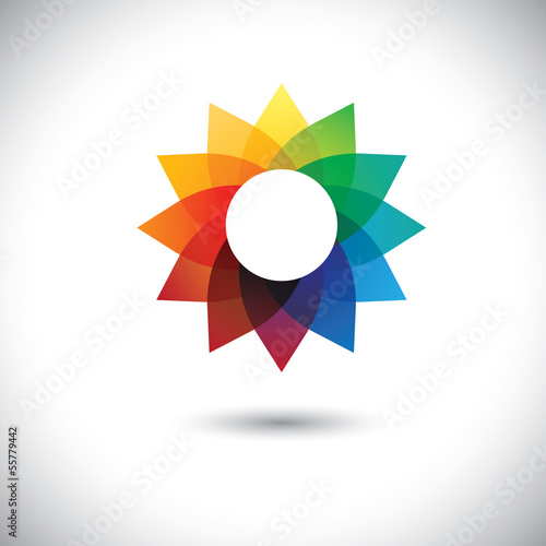 Vector: beautiful colorful fantasy flower in rainbow colors- vector grap beautiful colorful fantasy flower in rainbow colors- vector grap