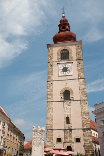 Photo: Ptuj - City Tower and Orpheus Monument (left) Ptuj - City Tower and Orpheus Monument (left)