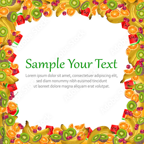 Illustration: Fruit frame Fruit frame