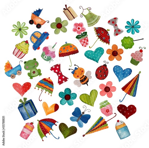 Illustration: Set of decorative elements Set of decorative elements