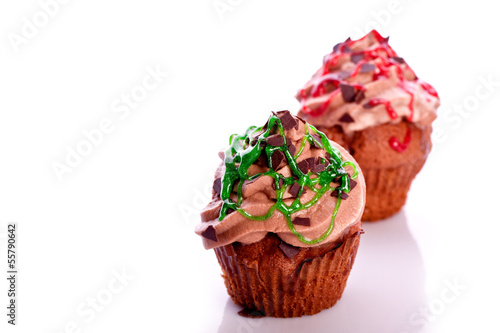 Photo: cupcake with buttercream icing and sprincles cupcake with buttercream icing and sprincles