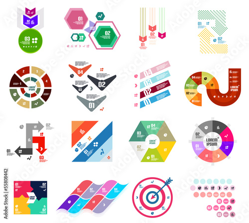 Vector: Set of modern infographic design templates Set of modern infographic design templates