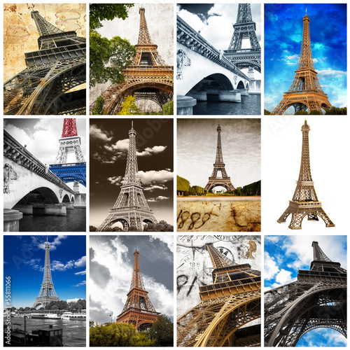 Photo: Tour Eiffel collage Tour Eiffel collage