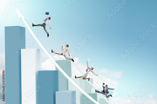Photo: Businesspeople jumping Businesspeople jumping