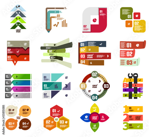 Vector: Set of modern infographic design templates Set of modern infographic design templates
