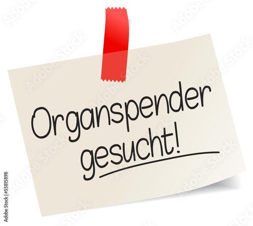 Vector: Organspender gesucht! Organspender gesucht!