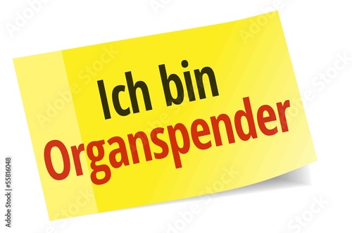 Vector: Ich bin Organspender Ich bin Organspender