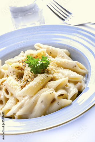 Photo: Penne pasta cream sauce Penne pasta cream sauce