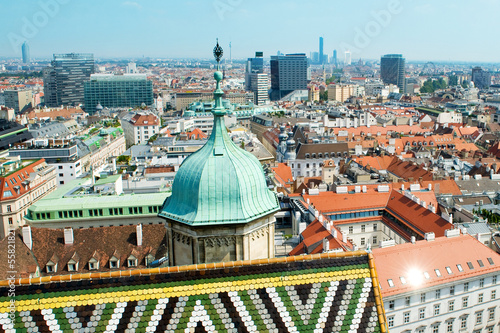 Photo: View of the Vienna rooftops from Stephansdom View of the Vienna rooftops from Stephansdom