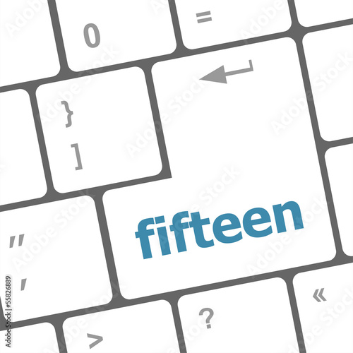 Photo: fifteen button on computer pc keyboard key fifteen button on computer pc keyboard key