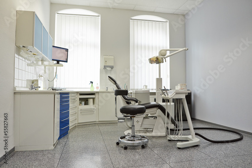 Photo: Modern bright treatment room in dental practice Modern bright treatment room in dental practice