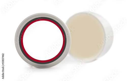 Photo: White container with space for text White container with space for text