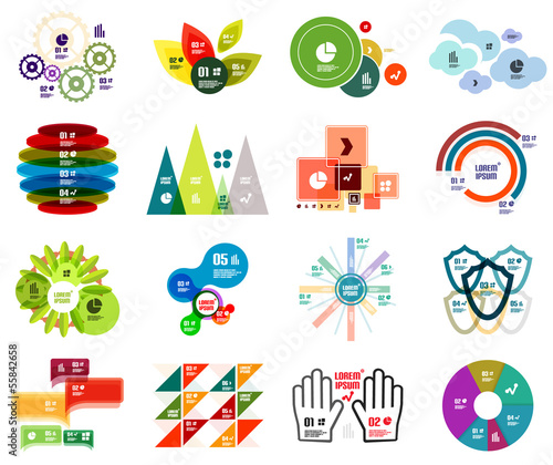 Vector: Set of modern infographic design templates Set of modern infographic design templates