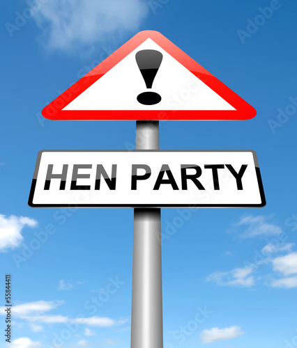 Illustration: Hen party concept. Hen party concept.