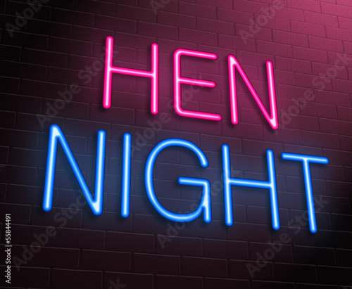 Illustration: Hen night concept. Hen night concept.