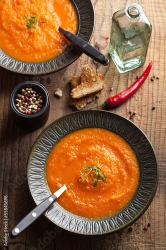Photo: carrot cream soup carrot cream soup