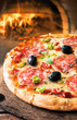 Spicy salami pizza Spicy salami pizza