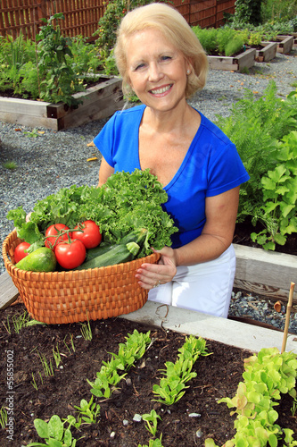 Photo: Lady vegetable gardener Lady vegetable gardener