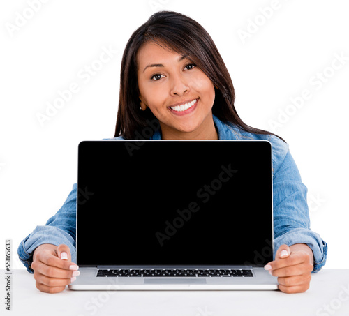 Photo: Woman with a laptop Woman with a laptop