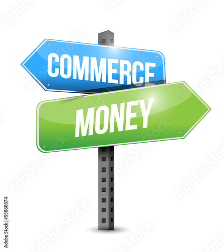 Illustration: commerce money road sign illustration design commerce money road sign illustration design