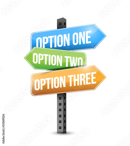 Illustration: options road sign illustration design options road sign illustration design