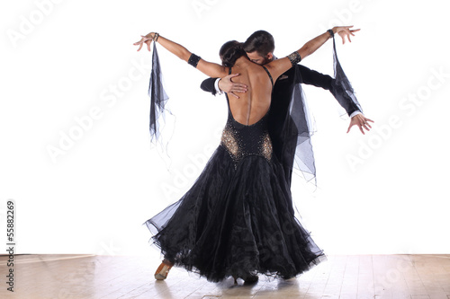 Photo: dancers in ballroom isolated on white dancers in ballroom isolated on white